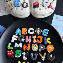 26pcs Creative Animal Letter Shoe Decoration, PVC Material DIY Shoe Accessories, Multifunctional Decoration - Multicolor - View 7