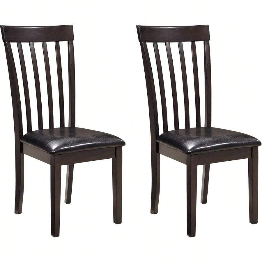 Hammis Rake Back Dining Room Chair, Set Of 2, Dark Brown - Default - View 1