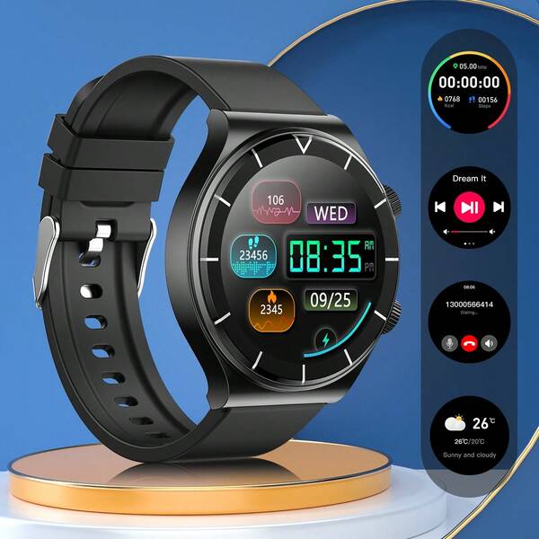 2025 New Smart Watch For Men, 1.48" HD Display, Wireless Phone Connection, Music, Camera, Call Function, Multiple Sports Modes, Zinc Alloy Material, Suitable As Gift For Family, Friends, Couples