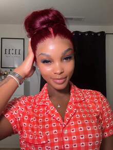 KGIFH 34 Inch 99J Burgundy 360 Body Wave Wig Drawstring 360 Lace Wig Human Hair Invisi Strap 250 Density 13x6 HD Lace Front Wigs Human Hair Pre Plucked Human Hair Lace Wig Glueless 13x4 Body Wave Frontal Wigs Human Hair For Women With Baby Hair 99J Color - S99J - Xem 1