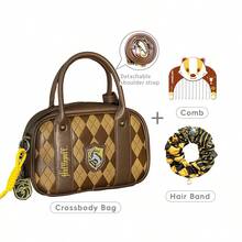 Harry Potter حقيبة كتف نسائية متعددة الاستخدامات - حقيبة كتف هوجوارتس لبيت جريفندور وسليذرين مع سحاب، حقيبة يد للتنقل والخروج والحفلات، هدية عيد الميلاد وعيد الهالوين للبنات والموظفات