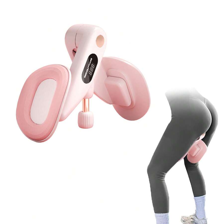 ANTSAY 1 Pieza  Entrenador de Cadera Kegel, Ejercitador de Suelo Pélvico para Mujeres, Tonificador Interior de Muslos con Contador, para Levantamiento de Nalgas, Rehabilitación Posparto, Adelgazamiento y Moldear. - Rosa - Ver 1