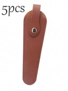 Customized Hair Cutting Scissors PU Protective Case, Pet Grooming Shears PU Leather Sleeve, Matte Scissors Storage Bag, Scissors Protective Cover To Prevent Injury, Suitable For Household Scissors, Salon Scissors, Pet Grooming Scissors, Tailor Small Scissors, Custom Leather Sleeve