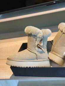 Men Snow Boots - Antelope Brown Upgraded Mid-calf Boots - View 3