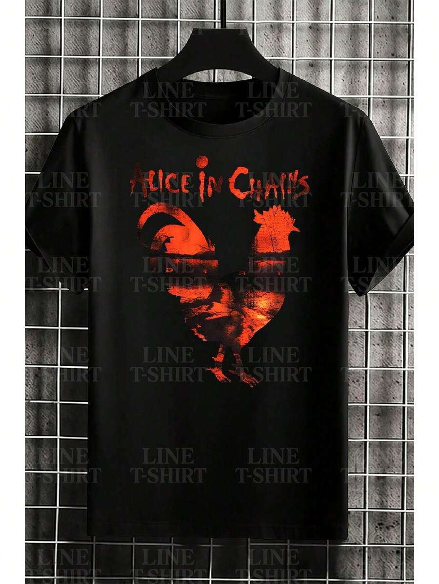 Alice In Chains Rock Band T-Shirt, Grunge, International Music, Unisex, Men's/Women's, 100% Cotton, Top Premium Streetwear, New Release, Immediate Shipping, Various Colors!! Plus Size - 愛麗絲囚徒10 - 查看 1