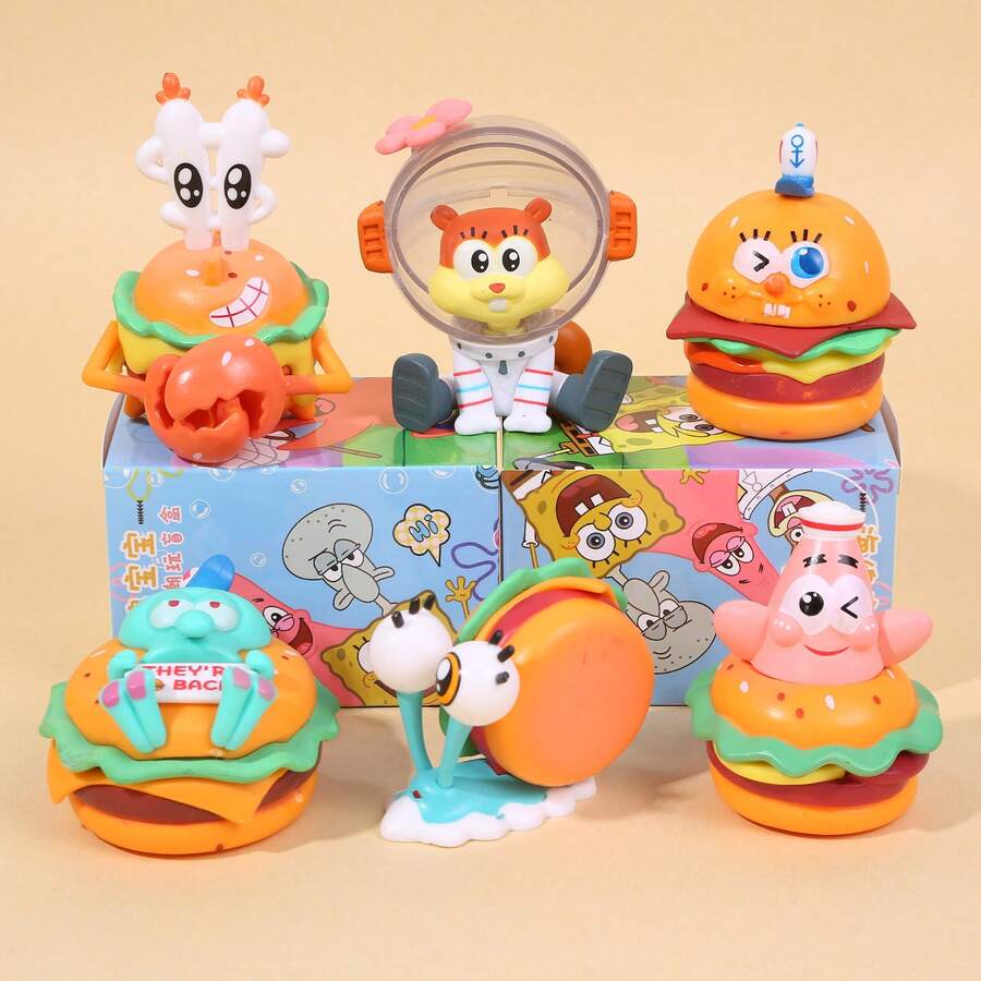 Spongebob Squarepants Delicious Crabby Patty Cartoon Cute Desktop Decoration Toy, Holiday & Birthday Gift