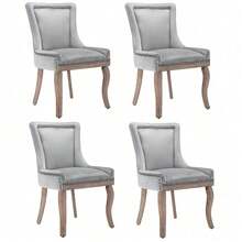 Dining Chairs - Gray + Velvet-1 - View 9