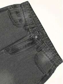 Men's Versatile Streetwear Denim For Fall/Winter Y2K Street Fashion - Grey - View 4