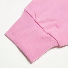 Adidas Fashionable Casual Versatile Women Long Sleeve Pullover Sweatshirt HF6775 - Pink - View 4