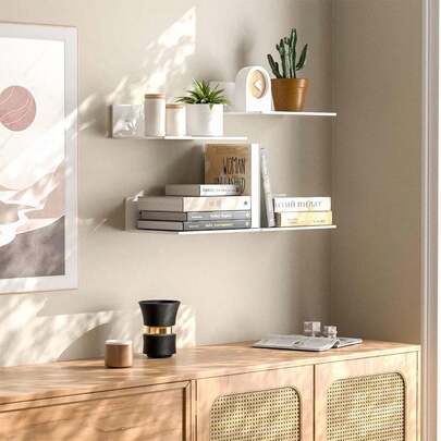 Acrylic Wall Shelf, Floating Shelves For Wall Mounting, Acrylic Display Stand For Pop Culture Figures, Home Decor, Living Room, Game Room, Plants