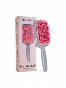 1pc Microfiber Bristles Comb With Nylon Bristles Absorbent Drying Hairbrush Absorbent Care Styling Tool For Wet Hair Salon - Multicolor - View 9