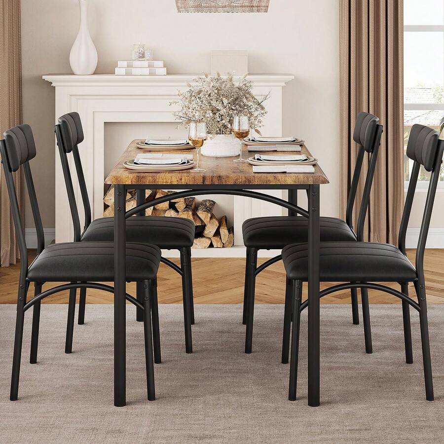Dining Table & Chair Sets - Brown - View 1