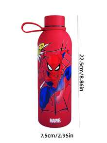 Disney 1 pieza Botella de agua deportiva de acero inoxidable 304 aislada con licencia  Authorized , vaso de enfriamiento, vaso para auto, con asa portátil, sellado y a prueba de fugas, impresión de personaje de dibujos animados elegante, gran capacidad de 500ml/16oz en azul y rojo, diseño de moda/resistente a la oxidación/duradero/multicolor/vaso a prueba de fugas/con tapa, adecuado para regalos de cumpleaños, Acción de Gracias, regalos de Navidad (las piezas del producto pueden ser aleatorias)
