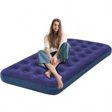 Car Inflatable BedMOYAC Colchón de Aire Inflable Individuales Cama de Aire con Parches de Reparación 191x99x22cm Bomba se Vende por Separado Duradero Resistente para Hogar Viajes y CampingCar Inflatable Bed - PrpuraoscuroAzuloscuro - Ver 1