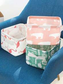 5/3/1pc Large Capacity Foldable Wardrobe Storage Bag, With Handle, Thick Durable Fabric, Sturdy Storage Box For Clothes, Documents, Certificates And Other Items - Multicolor - View 5