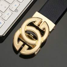 POYYAS Leather Jeans Men Belt - Business Casual, Durable, Adjustable, Comfortable, High-Quality Buckle, Perfect For Formal And Informal Occasions - New Fashion Accessory Belt - Vàng - Xem 13