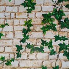 A Roll Of Self-Adhesive Vinyl Wallpaper With Vine Leaf And Brick Patterns, Easy To Install And Remove. It Is Suitable For Walls In Kitchens, Bedrooms And Bathrooms, And Ideal For Both Home And Commercial Decoration.