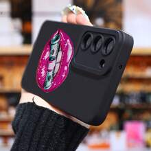 Funda de Teléfono de Moda con Diseño de Cartera y Estampado de Labios Rosados, Compatible con Samsung Galaxy S25 Ultra, S24 PLUS, S23+, S22 y Serie S21.Estas fundas para teléfonos son ligeras, a prueba de golpes, con un diseño antideslizante que muestra las  de moda, hechas de TPU de alta calidad. - Colores mixtos - Ver 7