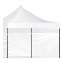 Carpa Toldo 3x3 Plegable Paredes Transparente Tejido 600d - Blanco - Ver 6