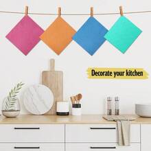 Swedish Dishcloths 10 Pack Reusable Kitchen Dishcloths Ultra Absorbent Dish Towels For Washing Dishes Cellulose Sponge Cloth Cleaning Cloths Blue - 10PackBlue - View 2