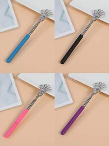 1/2/4pcs Ghost Hand Shaped Stainless Steel Extendable Back Scratcher, Portable Retractable Itch Reliever With Comfortable Rubber Handle, Ideal For Thanksgiving, Birthday And Christmas Gifts