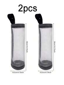 1 pieza Dispensador de bolsas de plástico montado en la pared, Estantería de almacenamiento de bolsas de basura, Organizador colgante de bolsas de plástico de cocina, Caja de malla para colgar la basura de múltiples funciones, Bolsa de malla transpirable para colgar en la pared de uso múltiple, Adecuado para el hogar, la cocina, la playa de verano, los alimentos, el camping, el almacenamiento, la decoración de la habitación, los accesorios de cocina