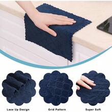 12 Pack Kitchen Dish Cloths (10 X 10 Inches, Cream Yellow), Super Soft And Absorbent Coral Velvet Dish Towels, Nonstick Oil Fast Drying Microfiber Cleaning Cloth, No Lint Household Dishcloths, 2025 - 藏蓝色 - 查看 8