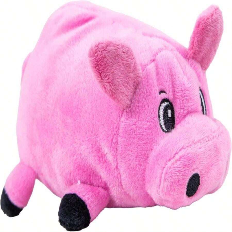 Outward Hound Fattiez Pig Plush Squeaky Dog Toy, Small - MàuC - Xem 1