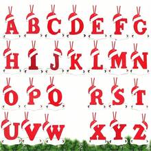 1 pieza Adorno colgante en forma de letra del abecedario A-Z para árbol de Navidad, 26 letras para decoración del hogar de Navidad y Año Nuevo, ornamento DIY de acrílico - Multicolor - Ver 4