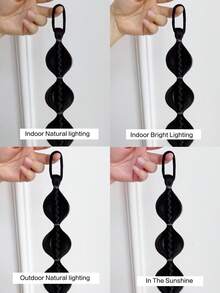 1件装合成辫子假发泡泡马尾接发，18英寸扭辫，带弹力带，儿童款 - 彩色 - 查看 7