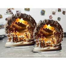 2D Flat 1pc Classic Acrylic Nativity Scene Decoration - Waterproof 2D Flat Religious Statue, Suitable For Home And Office Decor, Great For Easter And Various Room Types