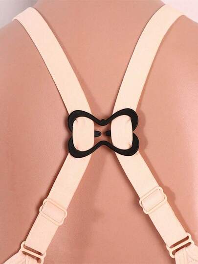 4 Pieces Of Dragonfly Style Bra With Clip, Anti Slip Cross Back Hook Invisible Bust Support Bra Accessories