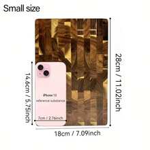 1 Tabla de cortar de madera de acacia empalma, esencial para la cocina de casa, madera sólida, con doble cara utilizable, tabla de cortar para la cocina