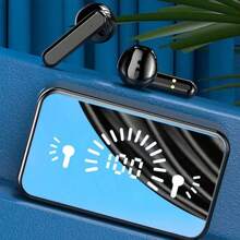 Écouteurs Bluetooth sans fil TWS avec affichage numérique LED, casque Hi-Fi, écouteurs stéréo HD pour le sport et le jeu avec commande tactile