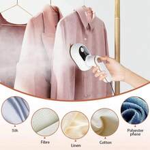 1 Pack Hand-Held Mini Steam Iron – 1-Second Wrinkle-Removing Savior, Perfect For Dorms, Trips & Parties, Fabric-Comfortable & Extremely Convenient - 白色 - 查看 4