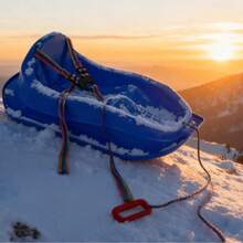 Trineo de invierno para exteriores de 70*49cm - Color aleatorio enviado. Herramienta de deslizamiento de esquí y en la nieve.