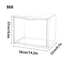 1入透明玩具手柄展示櫃，卡通角色模型收藏儲物盒，防塵展示架 - 透明 - 查看 11