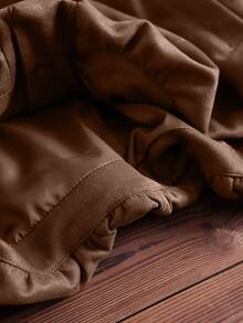 Women's Solid Color Retro European And American Style Faux Suede Jacket Short Coat, Fashion Versatile All Season Jacket - Brown - View 9