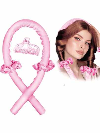 Set de 4 piezas de rulos de espuma sin calor, lazos para el cabello con ondas florales, para cabello rizado. Incluye rulos, rizadores, herramientas para rizos sin calor, accesorios para peluquería y barbería