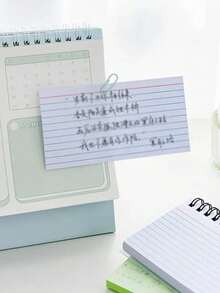 5本装简约横线螺旋笔记本，彩色内页，可撕装订，颜色随机，办公用品日记本，文具笔记本，返校必备 - 彩色 - 查看 2