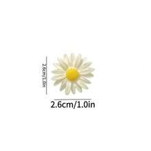 2 piezas/5 piezas/8 piezas/10 piezas/15 piezas Imanes de nevera con flores de margarita - Imanes ovalados de plástico blanco y amarillo, adecuados para la organización del hogar y la oficina, excelentes para la decoración de vacaciones, regalos y uso en la cocina, imanes de refrigerador - Blanco - Ver 5
