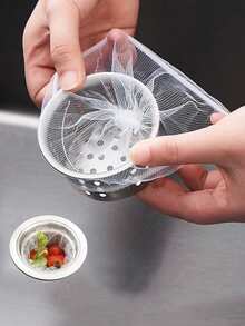 100pcs/Pack Disposable Kitchen Sink Strainer Bags, Used To Collect Food Waste And Leftovers - Multicolor - View 2