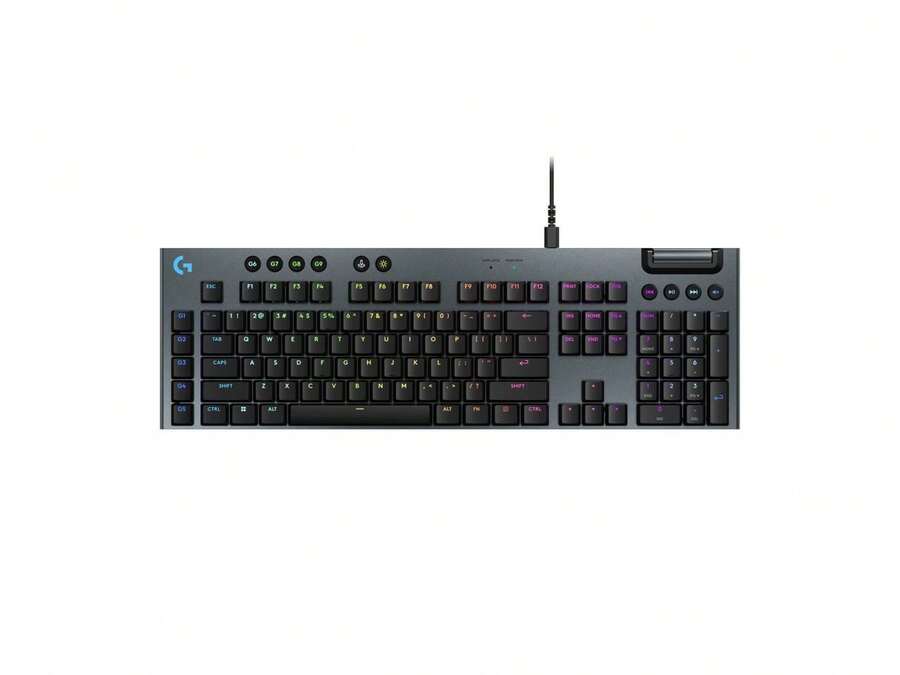 Logitech G915 X LIGHTSPEED Full-Size Corded Mechanical Gaming Keyboard - GL Brown Tactile Switches, RGB Backlighting - Black - 黑色 - 查看 1
