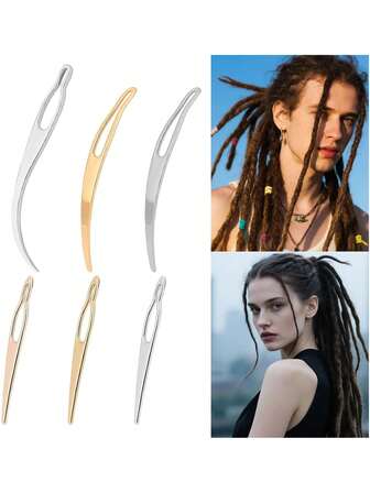 6pcs Dreadlock Maintenance Tool Set, Including Crochet Hook Tool And Tightening Latch Hook Tool For Dreadlocks And Braids Hair Extensions ,Hair Styling Kit ,Hair Tool Kit ,Hair Styling Tools Hair Accessories