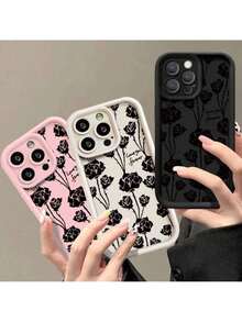 Capinha Capa de Silicone Padrão de rosas Anti queda e Macia para I PHO N E XR 11 12 13 14 15 16 PRO MAX 14 15 16 PLUS REDMI A2 A3 8 9A 10C 12 13 14C  11 12 LITE POCO F3 F5 M3 M4 PRO X3 X5 X6 NOTE 8 9 11 12 13 14 PRO Galaxy A03 A04 A05 A10 A11 A12 A13 A14 A15 A20 A23 A32 A34 A35 A50 A51 A52 A54 A55 A71 A72 M34 S20 FE S21 FE S22 ULTRA S23 FE S23 ULTRA S24 ULTRA S24 PLUS MOTO E13 G04 G24 E14 G14 G22 G30 G10 G20 G34 G53 G54 G84 - J1 - Visão 6