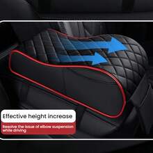 1PC PU Leather Car Center Height Increasing Armrest Box Pad, Car Armrest Pad, 11 * 6 * 4in, Very Soft Inner Core, Filled With Memory Sponge For Slow Rebound, Supporting Arm Installation Is Simple, Car Interior Accessories - 11.4*6.3*4in - View 2