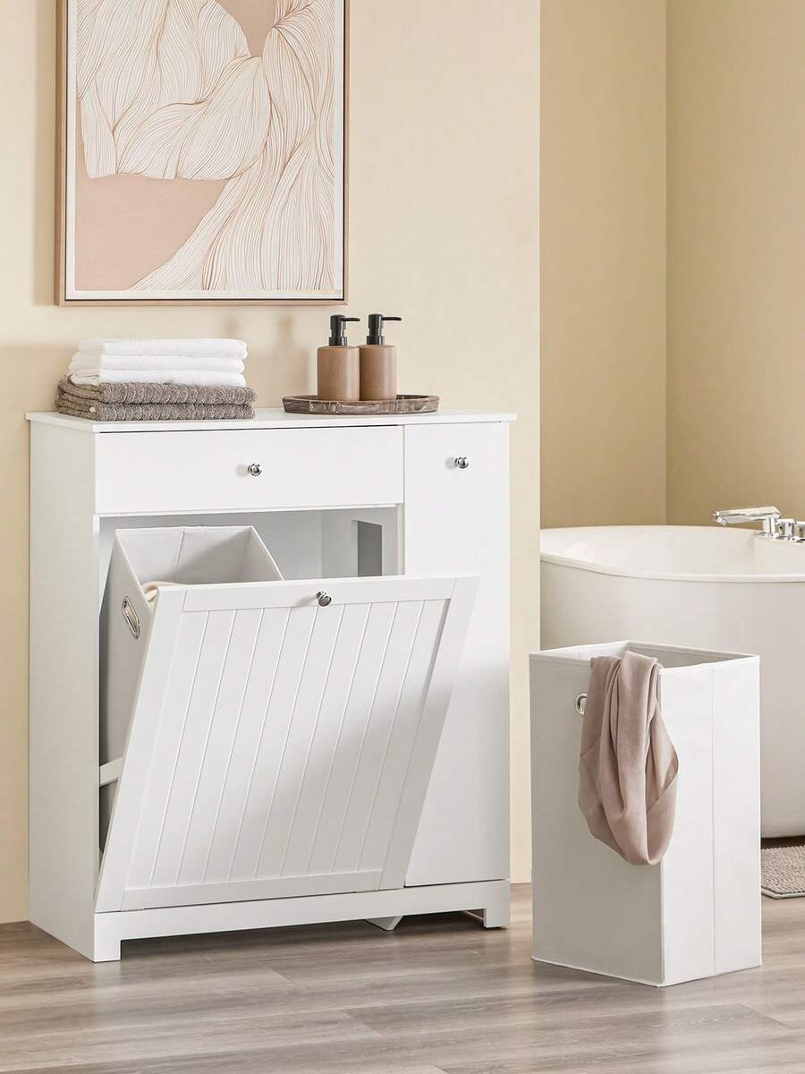 SoBuy Bathroom Cabinets, Tall Cabinet, Narrow Cabinet, Cabinet With Baskets