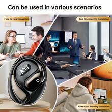 150种语言翻译，永久免费，双耳模式，实时录音，LED数字电量显示，OWS挂耳式无线耳机，内置电容式麦克风，深沉低音，Type-C充电盒，适用于音乐、游戏、健身等场景，兼容/Android/iPad/iOS，耳机，AIR - 彩色 - 查看 3