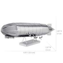 Kit de Modelo de Quebra-cabeça Metálico 3D - Aeronave Militar e Navio de Guerra Realistas, Modelo de Veículo Desafiador para Adultos e Adolescentes, Presente Educacional de Hobby e Decoração de Mesa, Modelo Mecânico, Avião da Segunda Guerra Mundial, Dirigível/Zepelim - Multicolorido - Visão 8