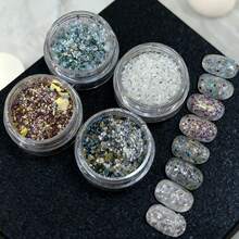 Nail Glitter Glitter, Christmas Style Mixed Colors, Sparkling Nail Decorations